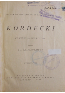Kordecki powieść historyczna, 1925r.