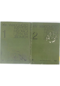 Wiadomości instytutu melioracji i użytków zielonych. Tom 1 i 2.