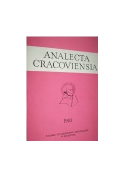Analecta cracoviensia 1983