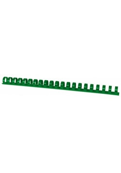 Plastikowe grzbiety do bindowania A4 16mm 100 sztuk zielone