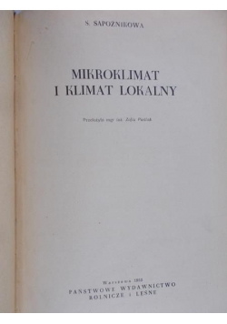 Mikroklimat i klimat lokalny