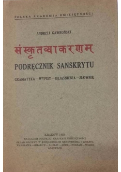 Podręcznik sanskrytu, 1932 r.