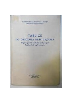 Tablice do obliczenia belek ciągłych