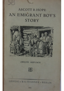 An emigrant boy's story, 1933 r.
