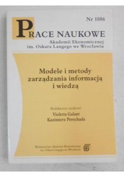 Modele i metody zarządzania informacją i wiedzą