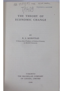 The theory of economic change