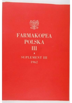 Farmakopea Polska III, suplement III