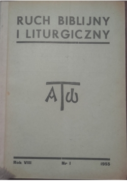 Ruch biblijny i liturgiczny, nr 1