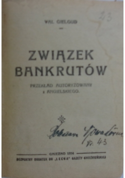 Związek bankrutów,1934r.
