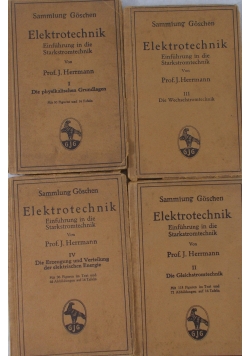 Elektrotechnik, tom I-IV, 1920 r.