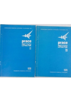 Prace instytutu Lotnictwa 1978 zeszyt 72,73