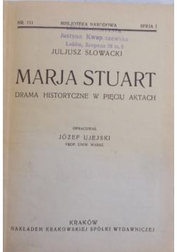 Marja Stuart, 1928 r.