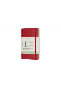 Kalendarz tygodniowy Moleskine 12M P, miękka oprawa, czerwony szkarłatny