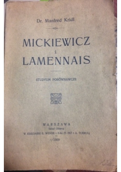 Mickiewicz i Lamennais, 1909 r.