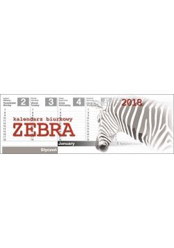 Kalendarz 2018 biurkowy Zebra