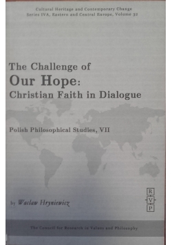 The Challenge of Our Hope: Christian Faith in Dialogue