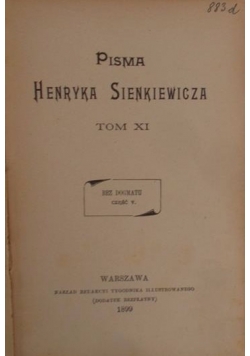 Pisma Henryka Sienkiewicza tom XI, 1899r