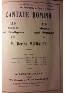 Cante Domino , 1929 r.