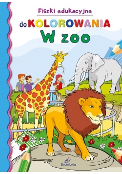 Fiszki edukacyjne do kolorowania - W ZOO