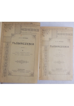 Tłumaczenia  tom I,II, 1897r