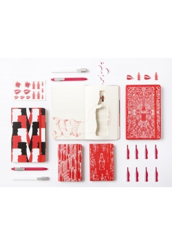 Notes Moleskine Limitowana Edycja Coca Cola P w linie czerwony