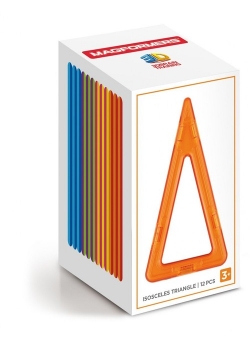 Klocki magnetyczne 3D Magformers Trójkąty wysokie 12 elementów