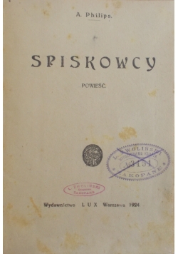 Spiskowcy. 1924r