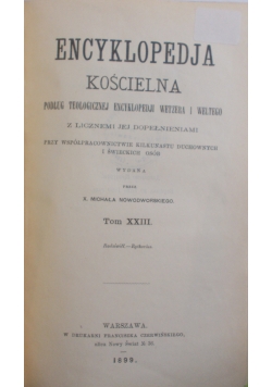 Encyklopedia Kościoła tom XXIII, 1899r