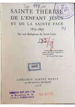 Sainte Therese De L'Enrant Jesus, 1926 r.