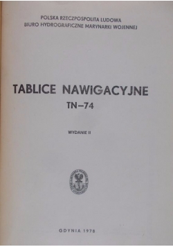 Tablice nawigacyjne TN-74, wydanie II