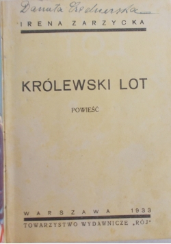 Królewski lot ,1933r.