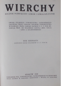 Wierchy , 1938 r.