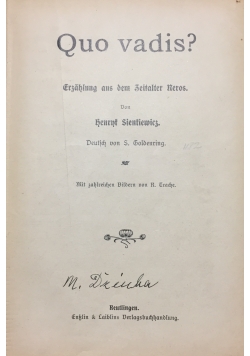 Quo vadis? 1910 r.