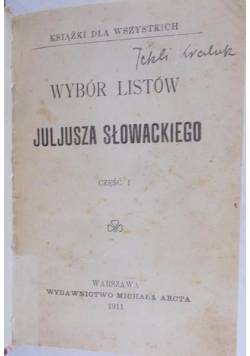Wybór listów Część 1, 1911 r.