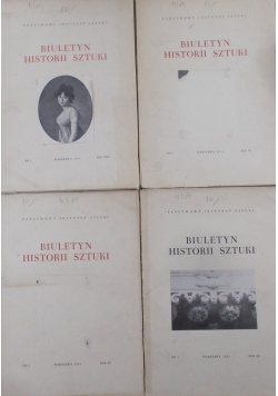 Biuletyn historii sztuki, Tom I-IV