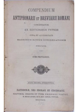 Compendium Antiphonarii et Breviarii Romani, 1892 r.
