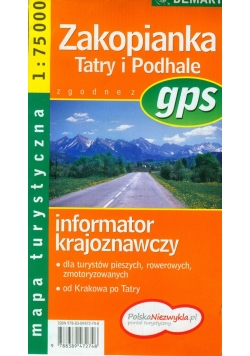 Zakopianka Tatry Podhale mapa turystyczna