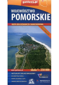 Województwo Pomorskie mapa krajoznawczo-samochodowa 1:230 000
