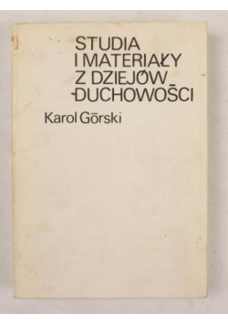 Studia i materiały z dziejów duchowości