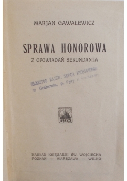 Sprawa honoru