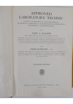 Approved Laboratory Technic, 1945 rok