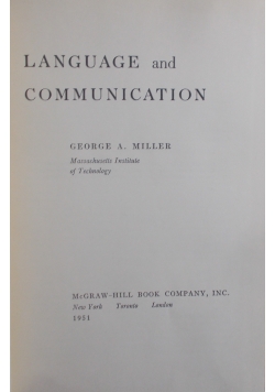 Language and  communication