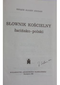 Słownik kościelny łacińsko-Polski