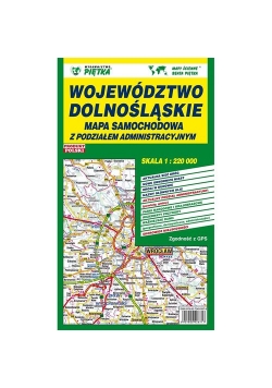 Mapa  Woj Dolnośląskiego - Adm-Sam 1:220 000