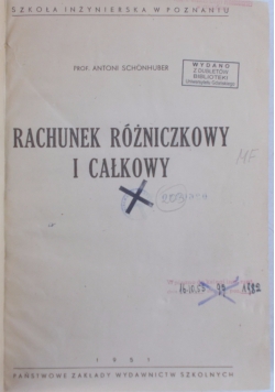 Rachunek Różniczkowy i Całkowy