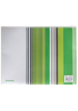 Koszulka Zipper bag Donau PP A4 zielona