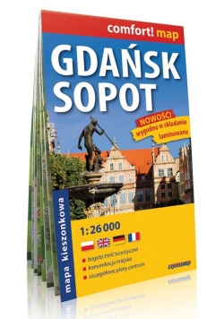 Gdańsk Sopot mapa kieszonkowa 1:26 000