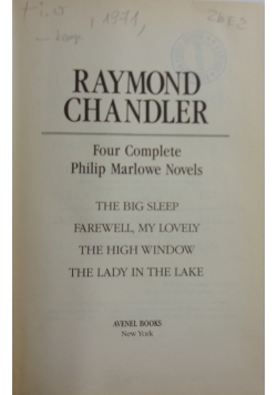 Four Complete Philip Marlowe Novels