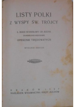 Listy Polski z wyspy Św. Trójcy, 1927 r.