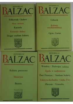 Balzac, dzieła wybrane, 4 ksiązki